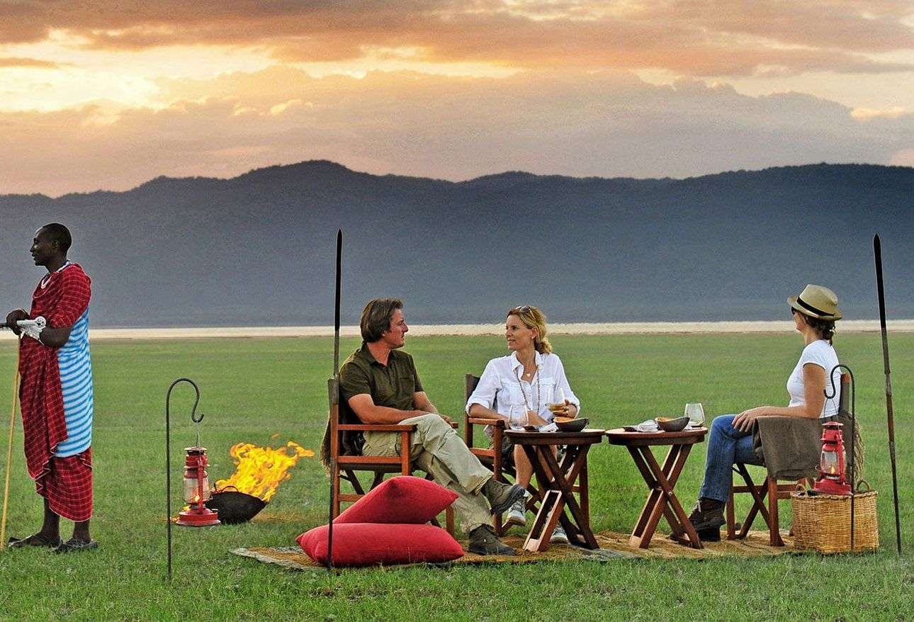 Luxury safari lodge view